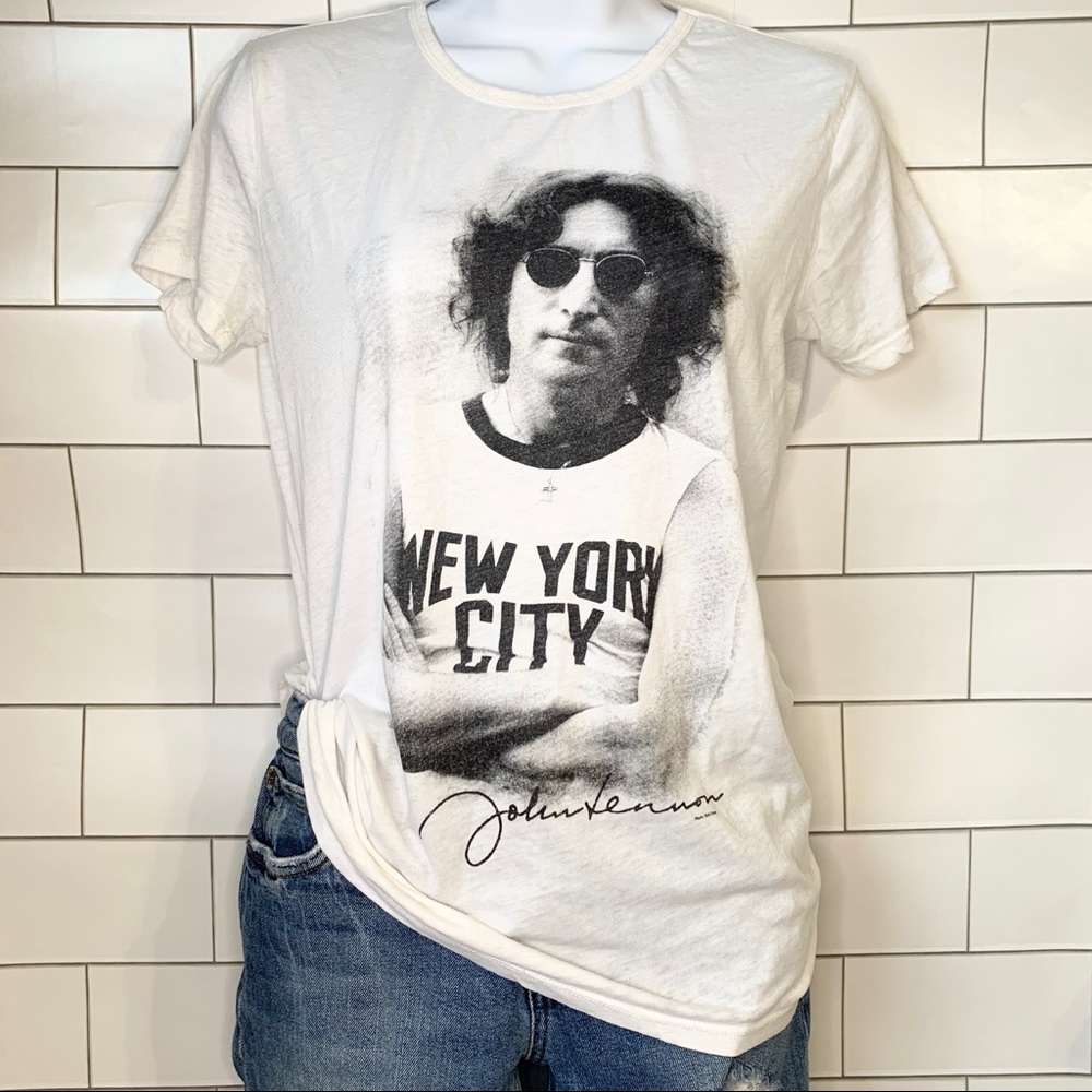 White John Lennon NYC t-shirt